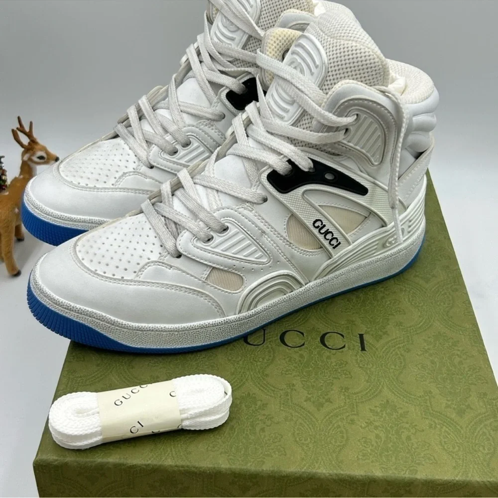 Women’s Gucci basket high top sneakers size 37 made in Italy - Picture 5 of 10